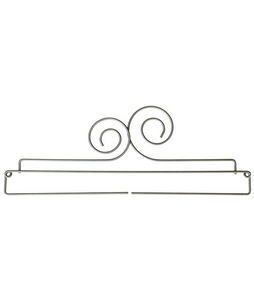 The 12" Double Scroll Split Hanger holds wall hangings and dish towels for all your decorative needs.