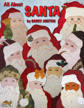 Load image into Gallery viewer, Santa comes to life with these charming applique patterns. Projects include several quilts in various sizes for beds or wall hangings, an Advent quilt, stockings, and ornaments. Plenty of options to make your Christmas special. It&#39;s all about Santa!
