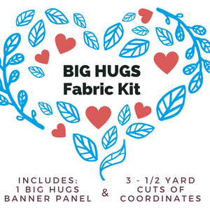 When you are not feeling well, a big hug does the trick. This panel and coordinating fabric makes a lovely lap quilt or wall hanging. Includes 1 panel and 3 - 1/2 yd cuts. 