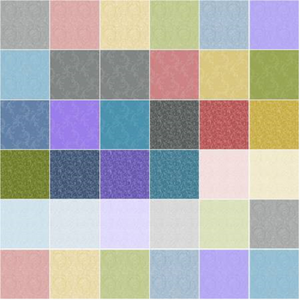 A beautiful set of 10" squares, by Benartex, is great for backgrounds and color blending in any quilt pattern. Total of 42 (10" X 10") pieces