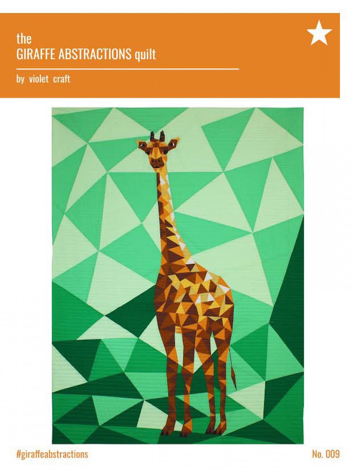 A fun abstract of colors forms this solo giraffe with a geometric background. Pattern includes the foundation paper piecing templates and instructions. Finished size approx 44