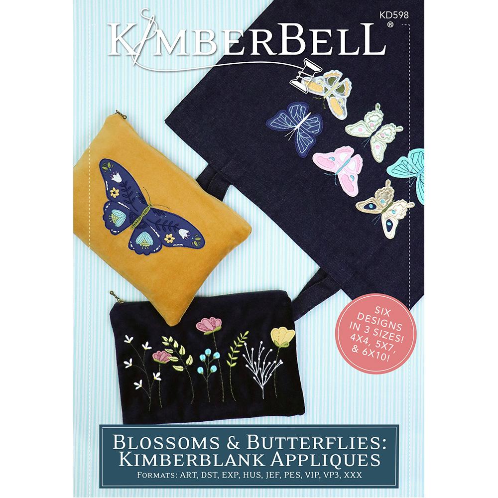 The Blossoms and Butterflies Kimberbell Applique includes six delightful designs.