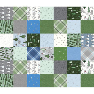 Snow Leopard Flannel Patchwork Cheater