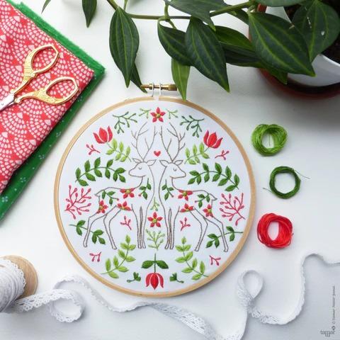 Christmas Deer Hand EmbroideryKit