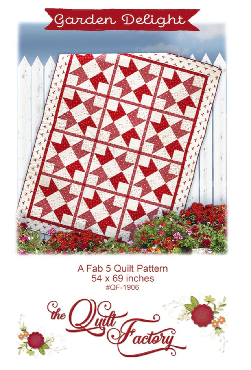 Garden Delight is a Fab 5 pattern that uses just 5 yards of fabric plus the binding!