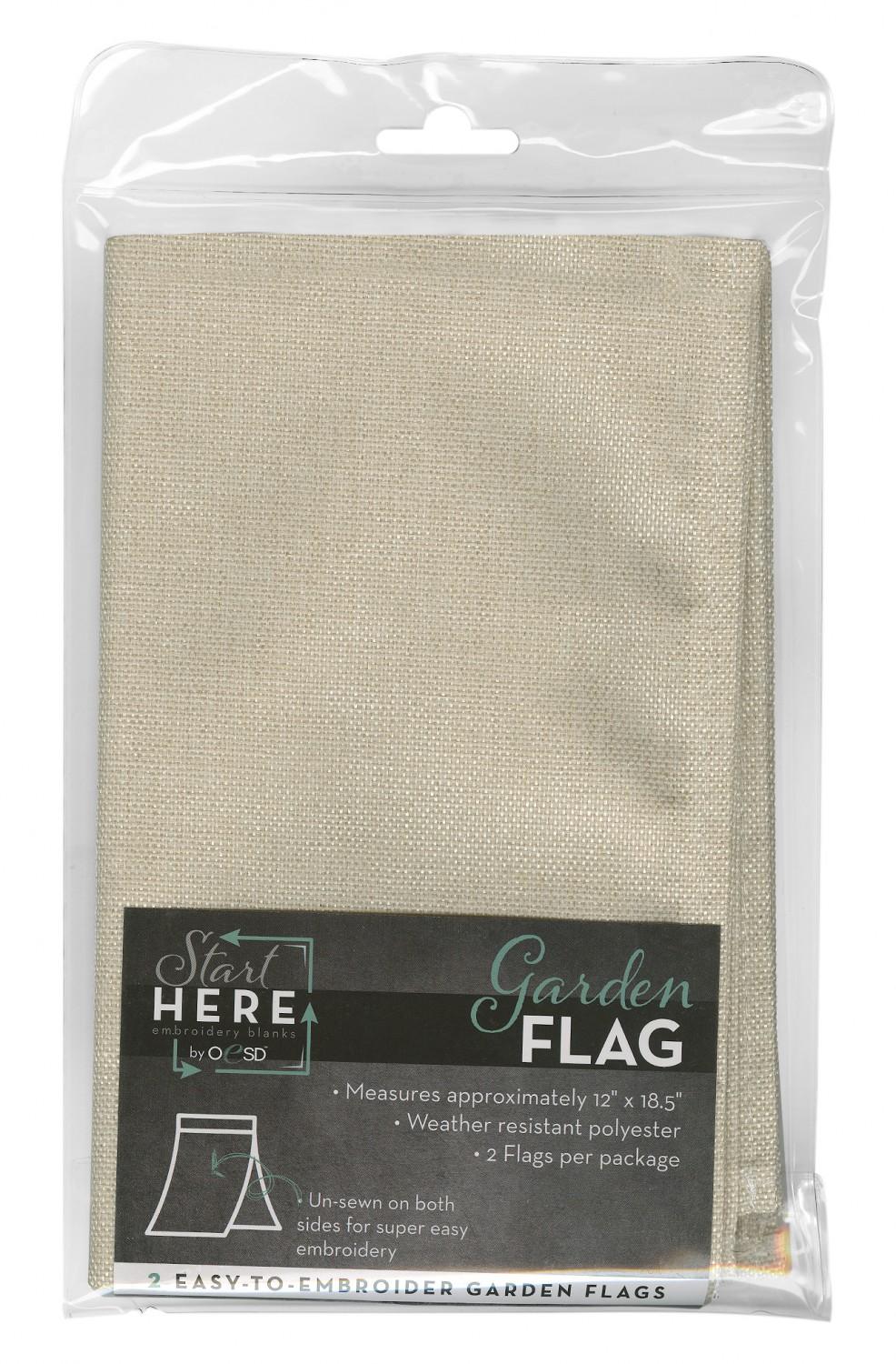 Garden Flag 12x18, 2 PK, White