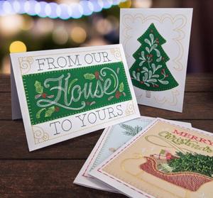 Impress your friends and family with these gorgeous embroidered greeting cards this holiday season. They will definitely be collectibles they will keep for years to come.