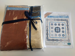 Denim, Leather & Stars Fabric Kit - Pattern Included