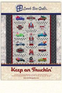 Take a trip to yesteryear in one of these Vintage Trucks. Inspired by the American Classic Trucks of the 40’s and 50’s when Trucks traveled the American highways delivering their whimsical wares. (10) Truck embroidery designs and (7) Vintage Sign embroidery designs are included in this pattern. Quilt pattern is included to make a 49” X 64” Quilt and a 25" x 39" Wall Hanging. Backup CD included