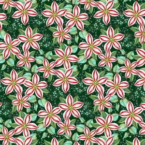 Peppermint Christmas Peppermint Floral Green