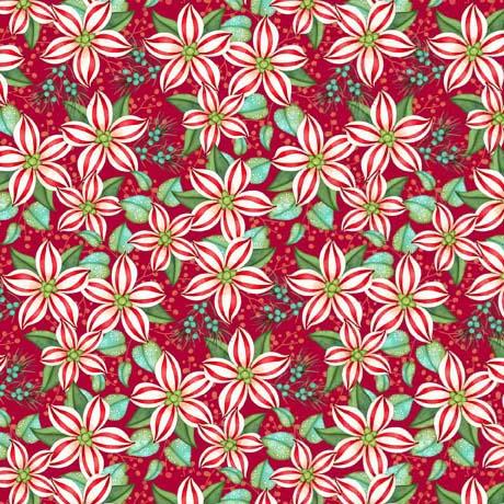 Peppermint Christmas Peppermint Floral Red