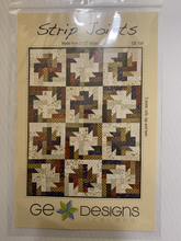Load image into Gallery viewer, This quilt is made from 2 1/2&quot; strips only. The two colorations of the blocks make it look like more work than it really is. Fast and simple, just grab some strips and go! There are 3 finished sizes: Crib, Lap, and Twin.
