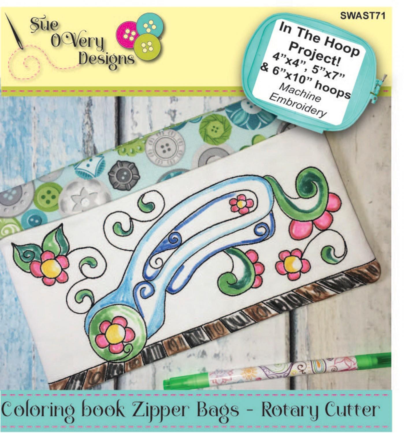 Coloring Book Zipper Bag Rotary