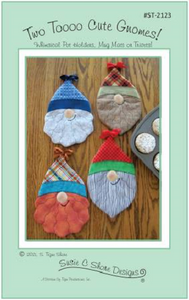 Whip up some darling Gnome Pot Holders, Mug Mats or Trivets to add a touch of whimsy to your decor! This fun and easy pattern comes with full-sized pattern templates and instructions for two fun Gnome styles - "Corey" (11" X 6 1/2") and "Digby" (11" x 7"). 